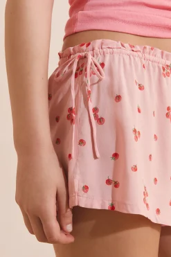 Short de pyjama à motifs tomates