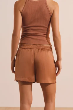 Short de pyjama satiné