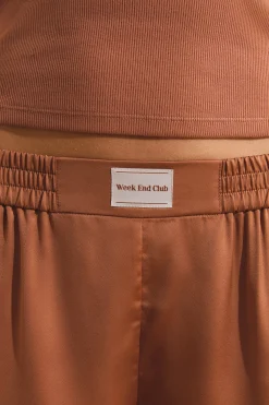 Short de pyjama satiné