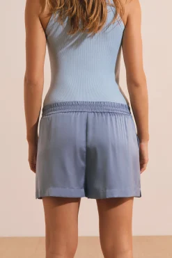 Short de pyjama satiné