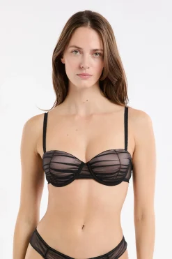 Soutien-gorge balconnet coques fines en tulle