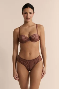 Soutien-gorge balconnet coques fines en tulle