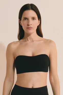 Soutien-gorge bandeau avec bretelles amovibles en coton