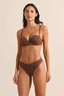 Soutien-gorge bandeau en microfibre