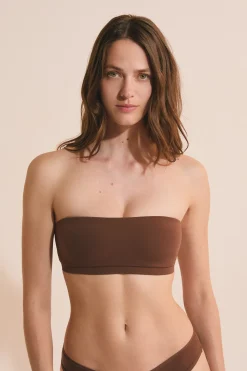 Soutien-gorge bandeau en microfibre