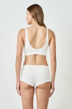 Soutien-gorge brassière côtelée