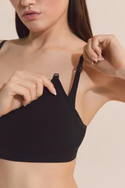 Soutien-gorge brassière de maternité en coton biologique, clips d'allaitement