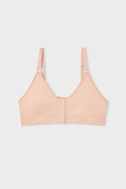 Soutien-gorge brassière en coton post-mastectomie avec ouverture devant