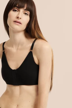 Soutien-gorge brassière en coton post-mastectomie avec ouverture devant