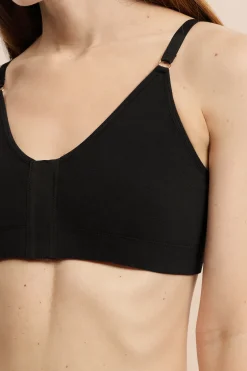 Soutien-gorge brassière en coton post-mastectomie avec ouverture devant