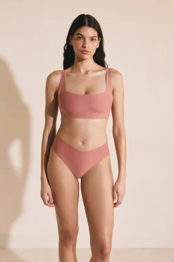 Soutien-gorge brassière en microfibre avec pads amovibles