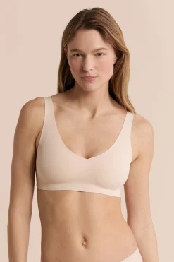 Soutien-gorge brassière en microfibre avec pads amovibles