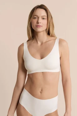 Soutien-gorge brassière en microfibre avec pads amovibles
