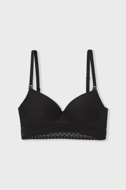 Soutien-gorge coques fines, clips d'allaitement