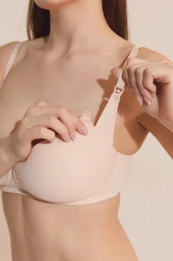 Soutien-gorge coques fines, clips d'allaitement