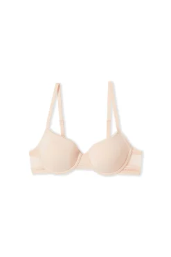 Soutien-gorge N.4 - Le coques fines en microfibre avec détails en dentelle