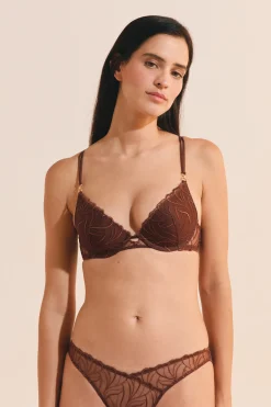 Soutien-gorge N.2 - Le push-up plongeant en broderie florale