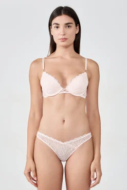Soutien-gorge N.2 - Le push-up plongeant en broderie florale