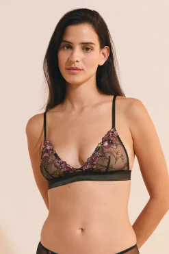 Soutien-gorge triangle avec broderie