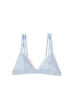 Soutien-gorge triangle en coton à rayures