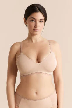 Soutien-gorge triangle sans armatures avec détails en dentelle