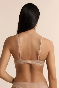 Soutien-gorge triangle sans armatures avec détails en dentelle
