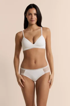 Soutien-gorge triangle sans armatures avec détails en dentelle