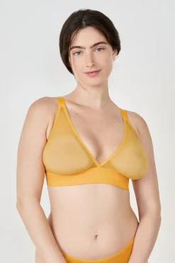 Soutien-gorge triangle sans armatures en tulle