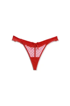 String ficelle en tulle et dentelle