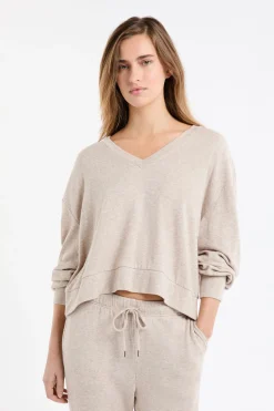Sweatshirt de pyjama col V