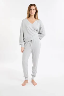 Sweatshirt de pyjama col V
