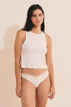 Tanga avec détail dentelle
