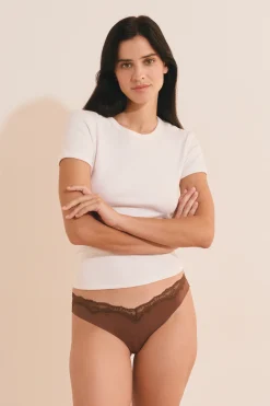 Tanga avec détail dentelle