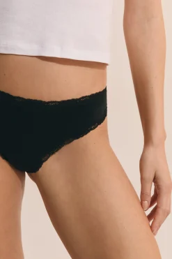Tanga avec détails dentelle