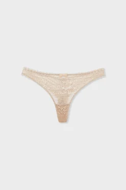 Tanga en dentelle irisée