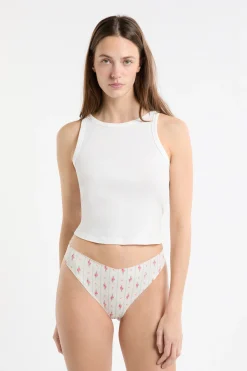 Tanga en microfibre sans couture à motifs