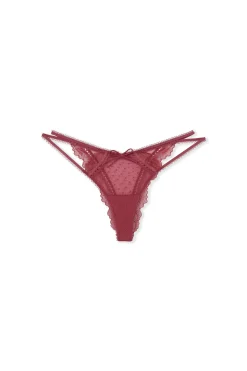 Tanga en tulle et dentelle
