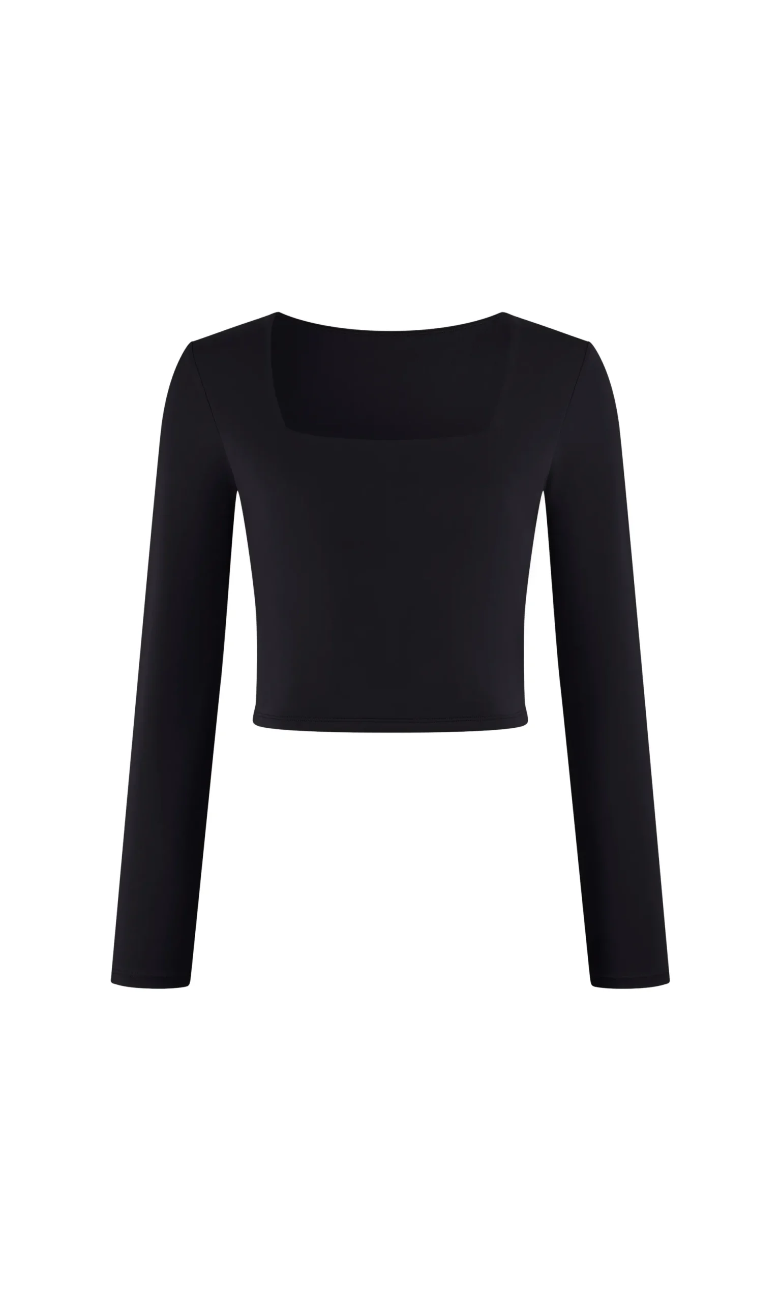 Top à encolure carrée en microfibre