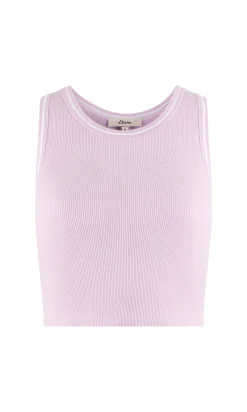 Top en microfibre avec brassière intégrée effet côtelé