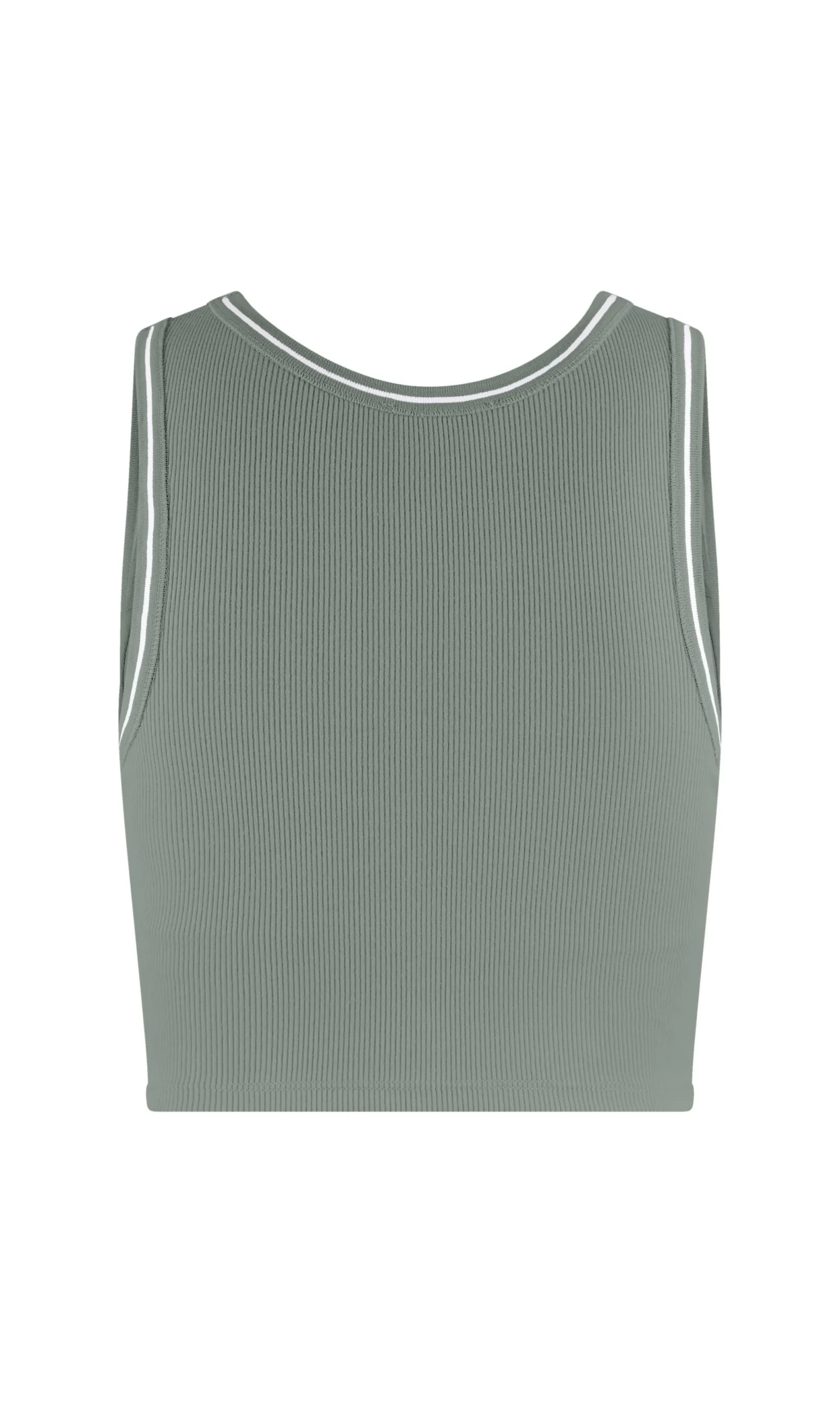 Top en microfibre avec brassière intégrée effet côtelé
