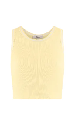 Top en microfibre avec brassière intégrée effet côtelé