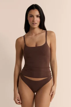 Top en microfibre avec brassière intégrée