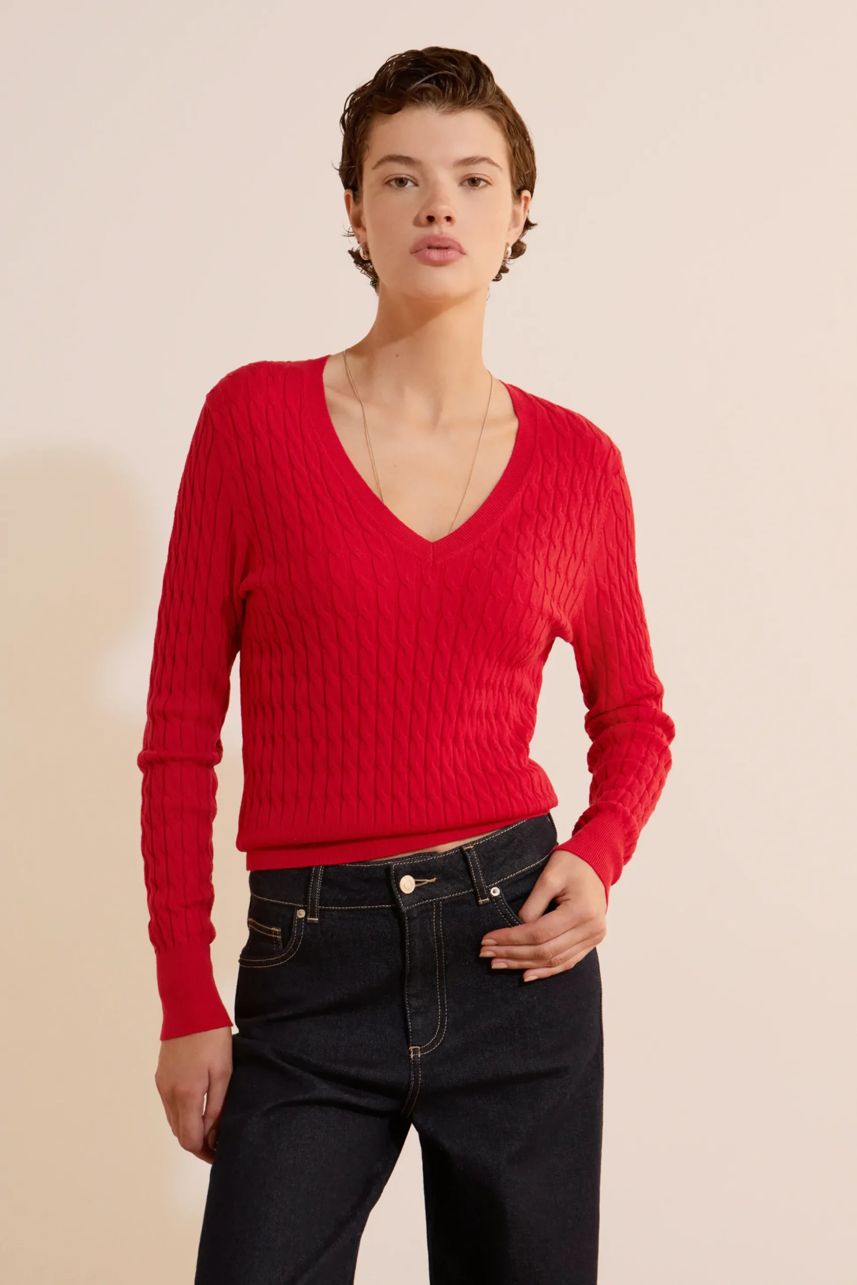 Top sans manches en jean
