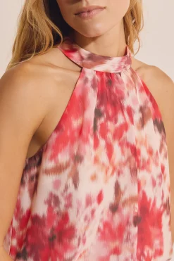 Top sans manches à motifs