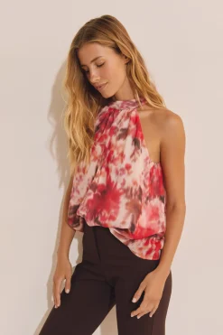 Top sans manches à motifs