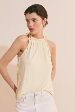 Top sans manches à nouer