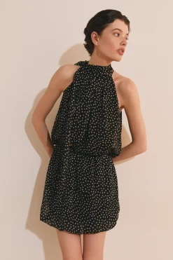 Top sans manches à pois