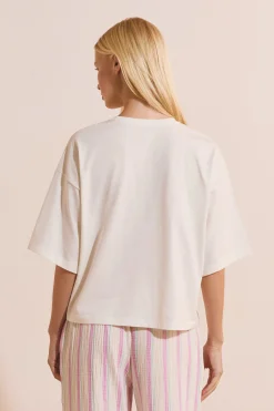 T-shirt de pyjama en coton avec écriture