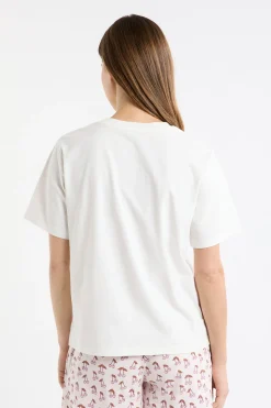 T-shirt de pyjama en coton avec illustration “mocktail”
