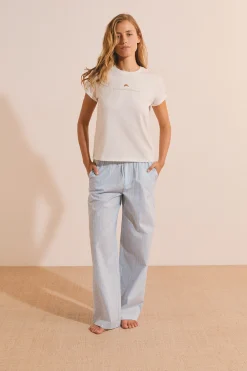 T-shirt de pyjama en coton à imprimé 